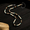 Men's Bohemian Geometric Wooden Bead And Coconut Shell Handmade Necklace