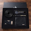 Men's Business Alloy Quartz Watch Gift Set With Stainless Steel Buckle And Round Dial