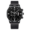 Men's Business Alloy Quartz Watch With Round Dial And Stainless Steel Buckle