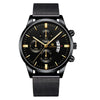 Men's Business Alloy Quartz Watch With Round Dial And Stainless Steel Buckle