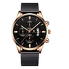Men's Business Alloy Quartz Watch With Round Dial And Stainless Steel Buckle
