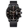 Men's Business Alloy Quartz Watch With Round Dial And Stainless Steel Buckle