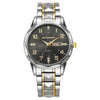 Men's Business Alloy Quartz Watch With Round Dial Waterproof Luminous