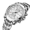 Men's Business Casual Quartz Watch Metal Stainless Steel Belt Round Dial