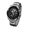 Men's Business Casual Quartz Watch Metal Stainless Steel Belt Round Dial