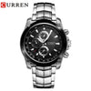 Men's Business Casual Quartz Watch Metal Stainless Steel Belt Round Dial