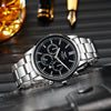 Men's Business Fashion Quartz Watch Alloy Iron Stainless Steel Round Dial