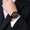 Men's Business Fashion Quartz Watch Alloy Iron Stainless Steel Round Dial