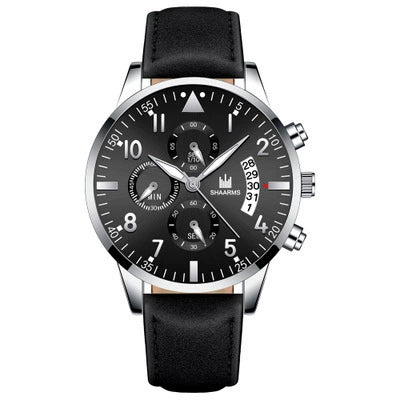 Men's Business Fashion Quartz Watch With Stainless Steel Case And Strap Round Dial