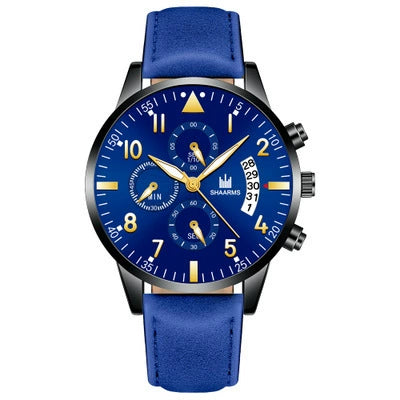 Men's Business Fashion Quartz Watch With Stainless Steel Case And Strap Round Dial