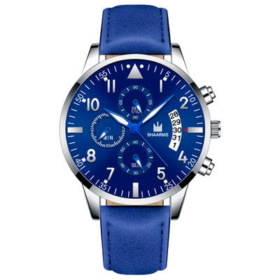 Men's Business Fashion Quartz Watch With Stainless Steel Case And Strap Round Dial