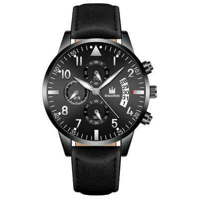Men's Business Fashion Quartz Watch With Stainless Steel Case And Strap Round Dial