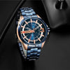 Men's Business Fashion Waterproof Quartz Watch With Alloy Case Stainless Steel Band And Round Dial