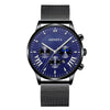 Men's Business Mesh Belt Watch Alloy Case Stainless Steel Strap Round Dial Quartz Watch