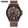 Men's Business Quartz Casual Calendar Watch With Alloy Case Genuine Leather Strap Stainless Steel Clasp And Round Dial