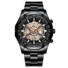 Men's Business Quartz Watch Metal Case Stainless Steel Band Round Dial