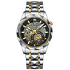 Men's Business Simple Stainless Steel Band Quartz Waterproof Round Dial Watch