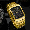 Men's Business Square Alloy Band Quartz Watch