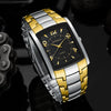 Men's Business Square Alloy Band Quartz Watch