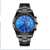 Men's Business Style Alloy And Stainless Steel Automatic Movement Round Dial Waterproof Luminous Watch