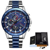 Men's Business Style Alloy And Stainless Steel Sports Watch With Quartz Movement Round Dial Luminous Function