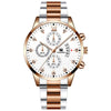 Men's Business Style Alloy Band Round Dial Quartz Watch With Scale Display