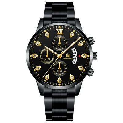 Men's Business Style Alloy Band Round Dial Quartz Watch With Scale Display