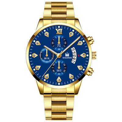 Men's Business Style Alloy Band Round Dial Quartz Watch With Scale Display