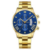 Men's Business Style Alloy Belt Quartz Watch With Round Dial