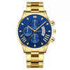 Men's Business Style Alloy Belt Quartz Watch With Round Dial