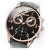 Men's Business Style Alloy Case Mineral Reinforced Glass Mirror Canvas Quartz Bracelet Watch With Single Calendar And Spiral Crown