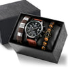 Men's Business Style Alloy Case Mineral Reinforced Glass Mirror Canvas Quartz Bracelet Watch With Single Calendar And Spiral Crown