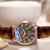 Men's Business Style Alloy Case Mineral Strengthened Glass Mirror Waterproof Quartz Watch