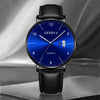 Men's Business Style Alloy Case Quartz Calendar Belt Watch With Imitation Leather Strap And Stainless Steel Clasp Round Dial