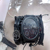 Men's Business Style Alloy Case Quartz Watch With Imitation Leather Strap And Round Dial