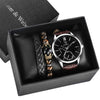 Men's Business Style Alloy Case Quartz Watch With Imitation Leather Strap And Stainless Steel Clasp Round Dial