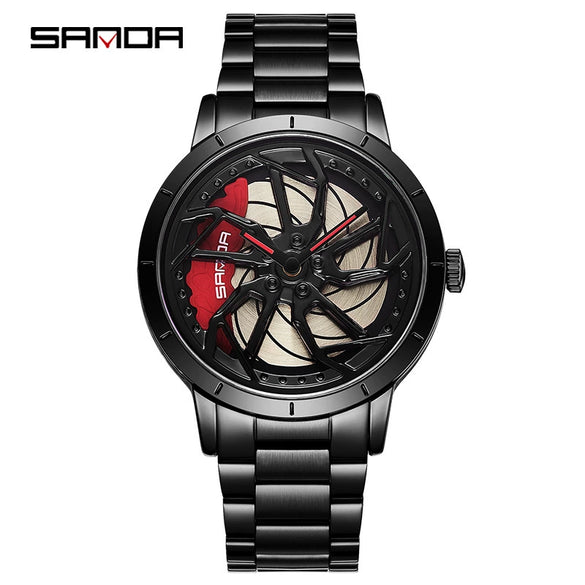 Men's Business Style Alloy Case Quartz Watch With Mesh Or Steel Belt Round Dial Waterproof