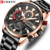 Men's Business Style Alloy Case Stainless Steel Band Round Dial Quartz Watch