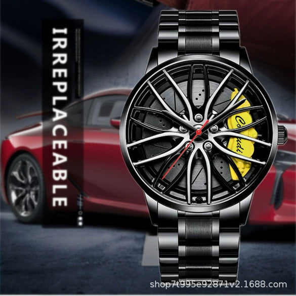 Men's Business Style Alloy Case Stainless Steel Strap Round Dial Waterproof Watch With Fully Automatic Movement