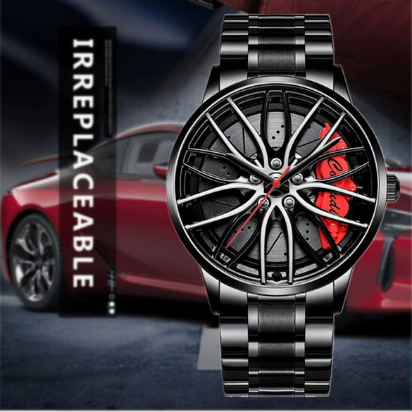 Men's Business Style Alloy Case Stainless Steel Strap Round Dial Waterproof Watch With Fully Automatic Movement