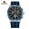 Men's Business Style Alloy Case Textile Strap Round Dial Quartz Watch With Ordinary Glass Mirror And Pin Buckle