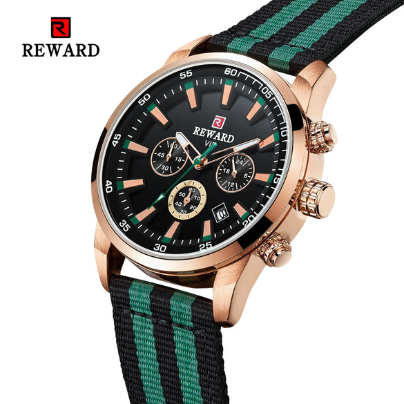 Men's Business Style Alloy Case Textile Strap Round Dial Quartz Watch With Ordinary Glass Mirror And Pin Buckle
