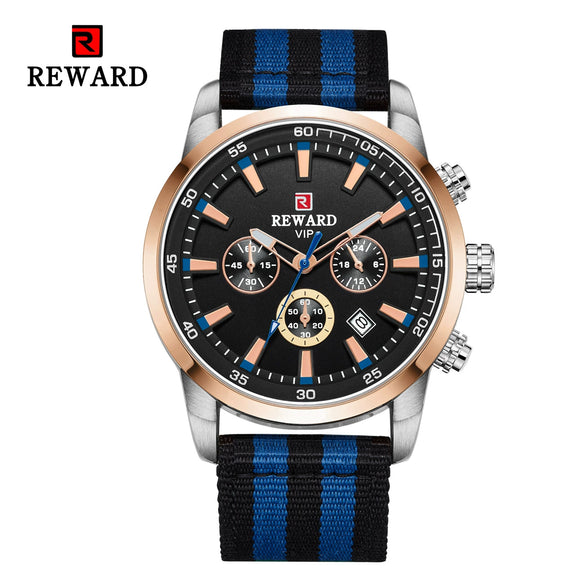 Men's Business Style Alloy Case Textile Strap Round Dial Quartz Watch With Ordinary Glass Mirror And Pin Buckle