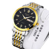 Men's Business Style Automatic Movement Watch Steel Case And Strap Round Dial Luminous Waterproof