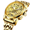 Men's Business Style Automatic Movement Waterproof Luminous Watch With Steel Case And Stainless Steel Strap