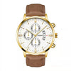 Men's Business Style Belt Calendar Watch With Imitation Leather Strap Alloy Case And Round Dial