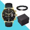 Men's Business Style Belt Calendar Watch With Imitation Leather Strap Alloy Case And Round Dial