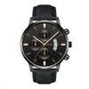 Men's Business Style Belt Calendar Watch With Imitation Leather Strap Alloy Case And Round Dial