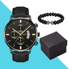 Men's Business Style Belt Calendar Watch With Imitation Leather Strap Alloy Case And Round Dial
