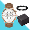 Men's Business Style Belt Calendar Watch With Imitation Leather Strap Alloy Case And Round Dial